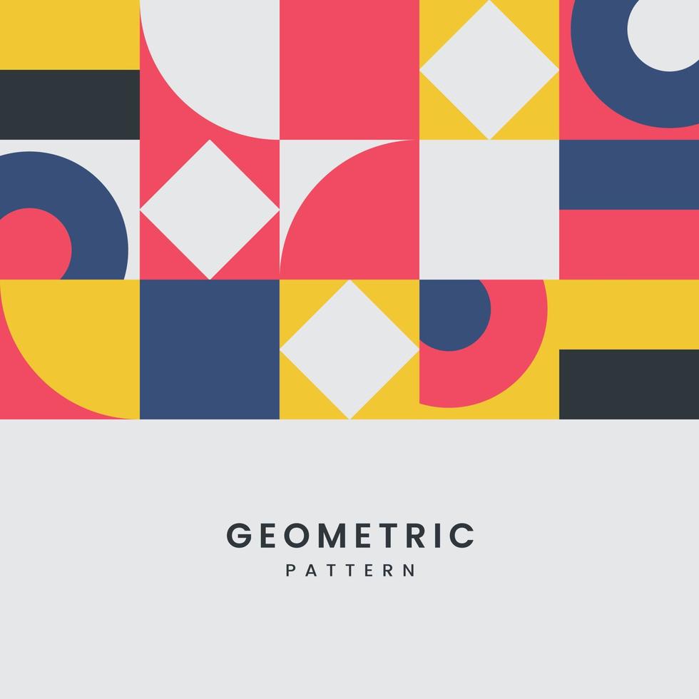 bonito patrón geométrico y diseño abstracto de textura vectorial con texto. formas amarillas, blancas, azul oscuro y paleta de colores. una composición de textura y patrón para el diseño de papel tapiz, vector textil