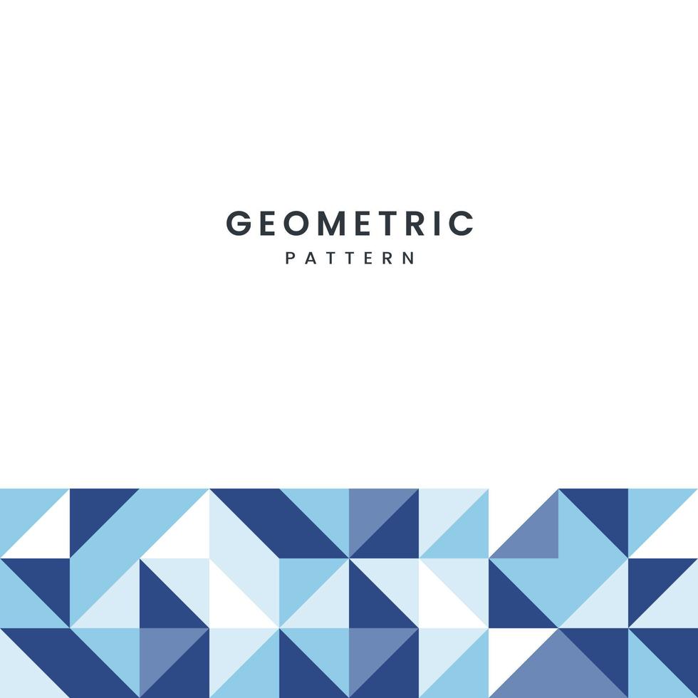 diseño de texturas de mosaico geométrico mínimo sobre fondo de formas de enredo azul con texto, diseño de patrón geométrico utilizado en el fondo, paquetes, fondos de pantalla, textos, ilustración vector