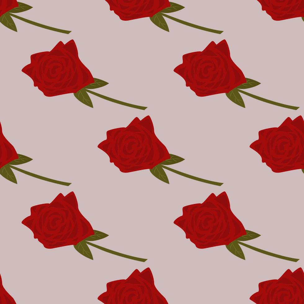 Fashionable Seamless floral pattern with roses. Vector illustration