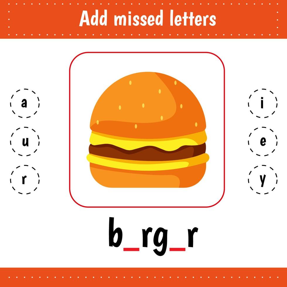 Add missed letters. Burger vector