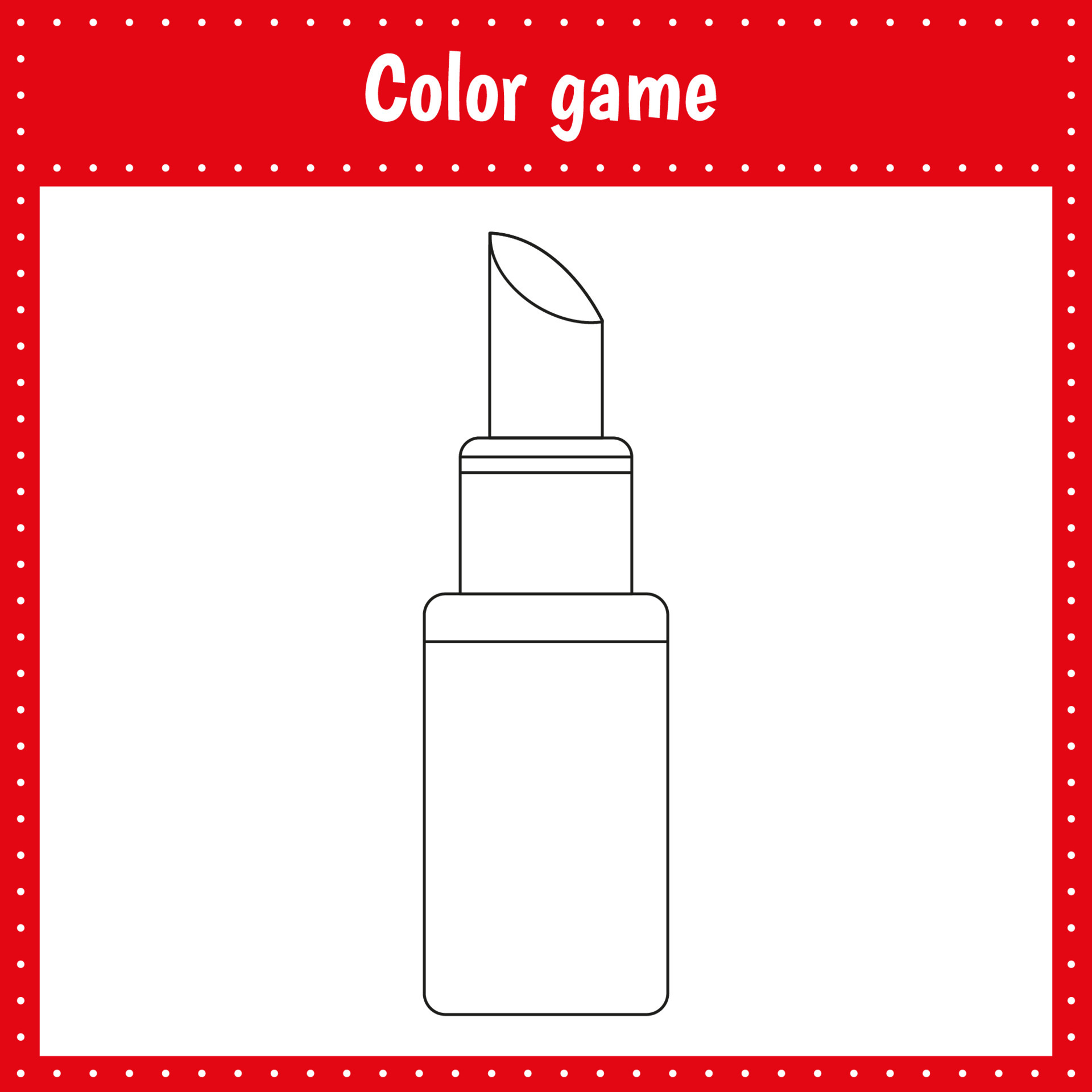 Coloring page of a lipstick for kids 7178792 Vector Art at Vecteezy