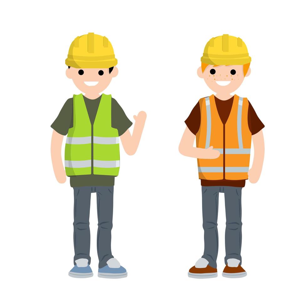 Construction work. Clothing and tools worker vector