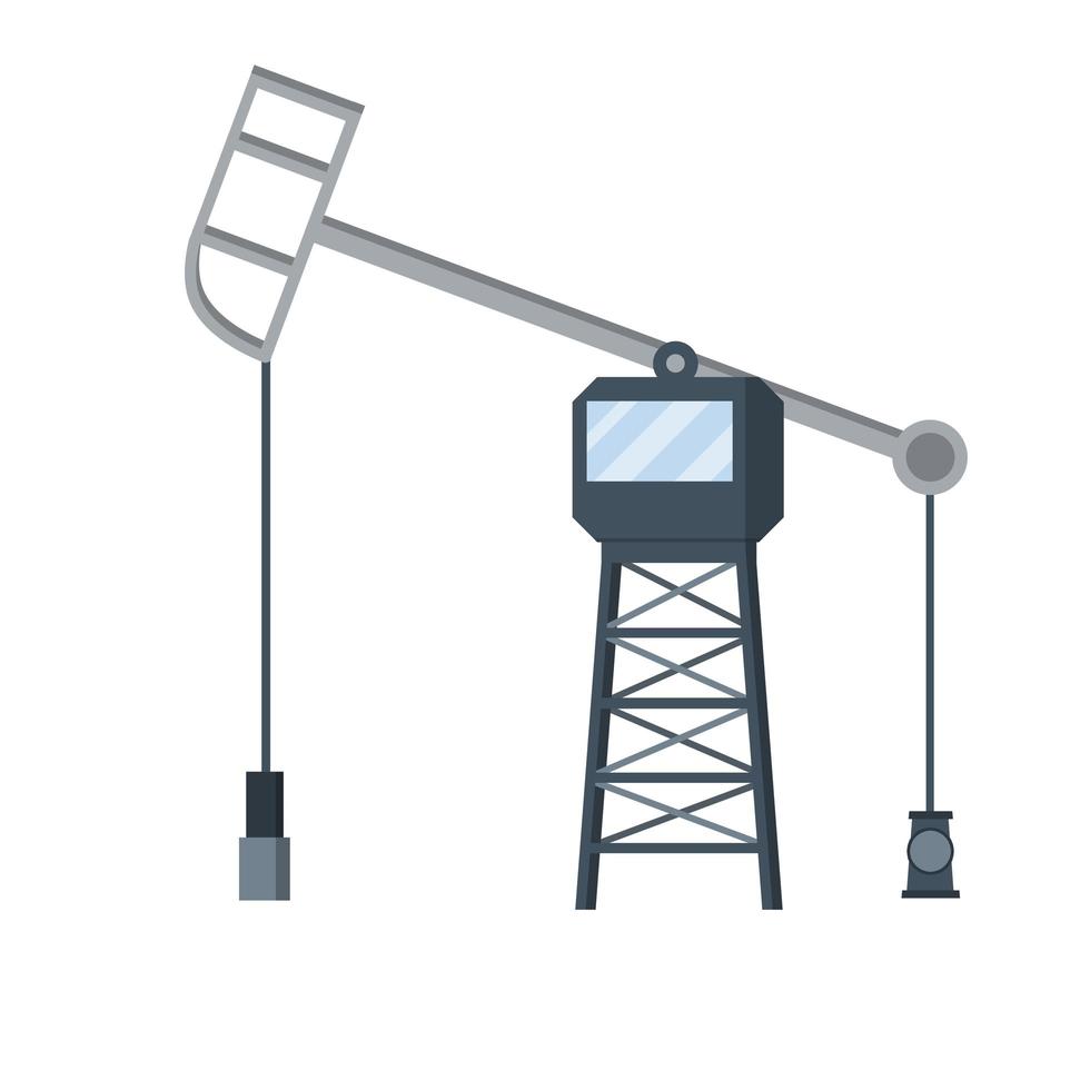 Oil rig. Extraction of minerals. vector