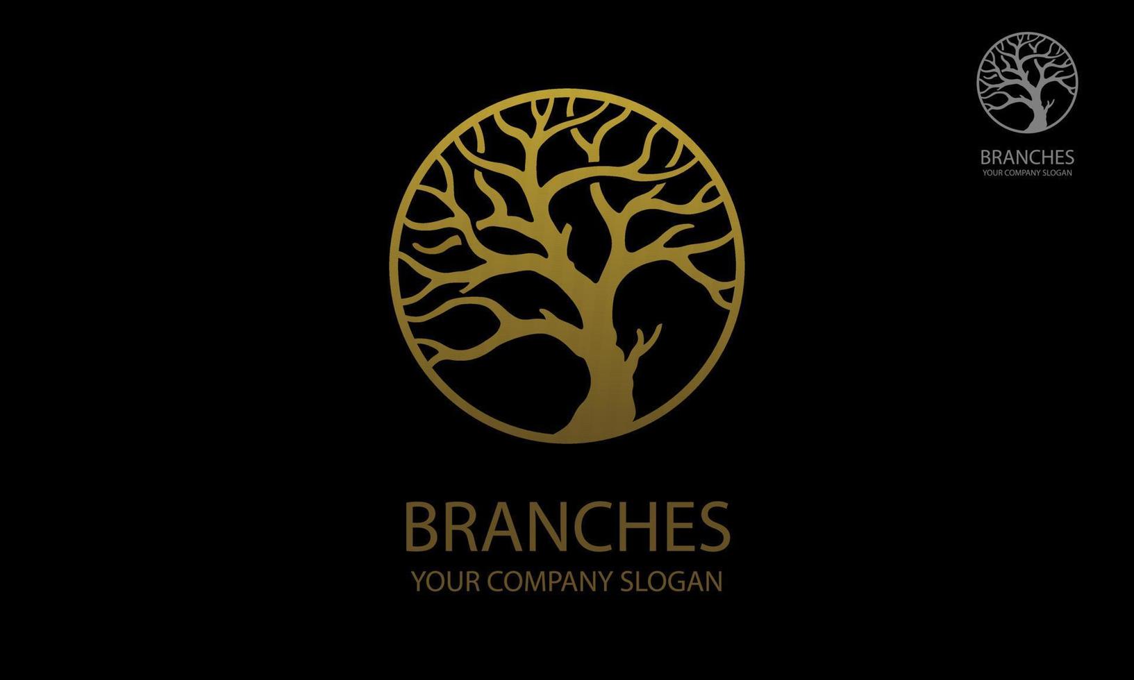 Tree Vector Logo Template. The tree is symbol of strength, longevity, fertility, hope and continuity. This logo can be used by landscape business, hotels, financial, insurance, etc.