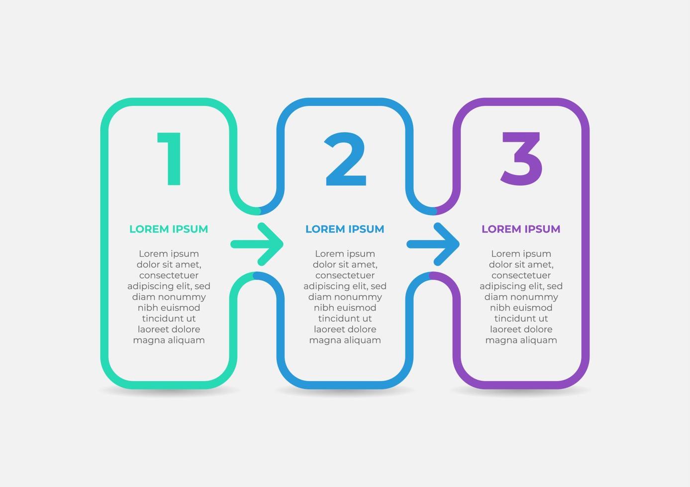 línea delgada de infografía empresarial moderna con flecha. plantilla de línea de tiempo vectorial para presentación. concepto creativo para infografía. adecuado para folleto, flujo de trabajo, informe anual, gráfico, diseños vector