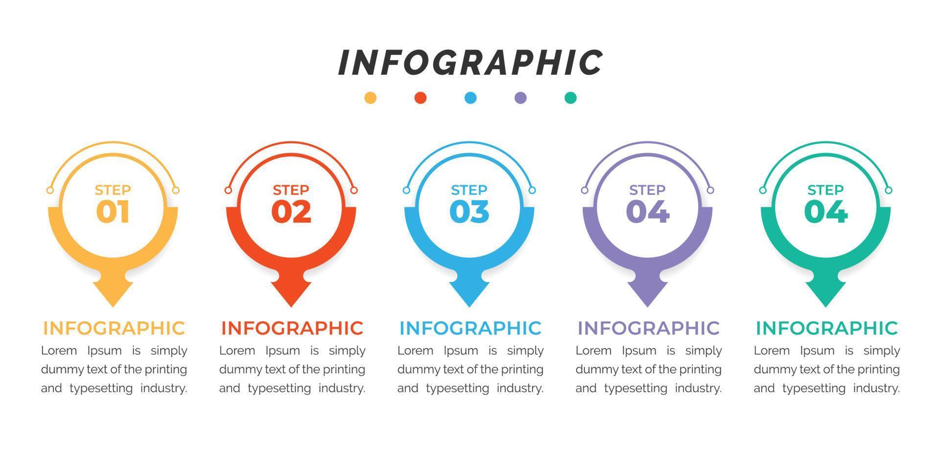 Business data visualization. Process chart. Abstract elements of graph, diagram with 5 steps, options, parts or processes. Creative concept for infographic. vector