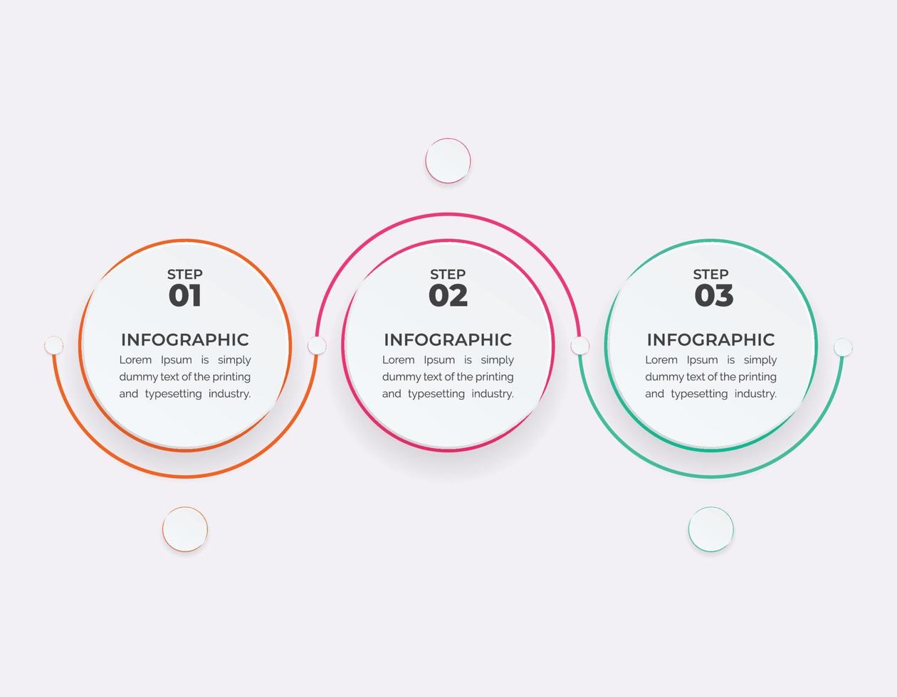 Business data visualization. Process chart. Abstract elements of graph, diagram with 3 steps, options, parts or processes. Creative concept for infographic. vector