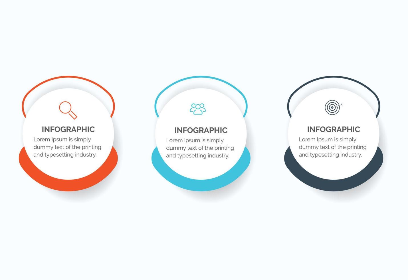 Business data visualization. Process chart. Abstract elements of graph, diagram with 3 steps, options, parts or processes. Creative concept for infographic vector