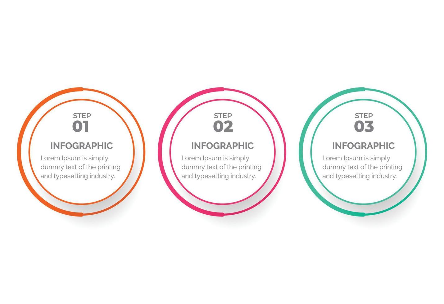 Business data visualization. Process chart. Abstract elements of graph, diagram with 3 steps, options, parts or processes. Creative concept for infographic vector