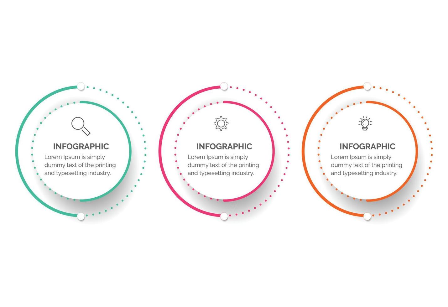 Business data visualization. Process chart. Abstract elements of graph, diagram with 3 steps, options, parts or processes. Creative concept for infographic vector