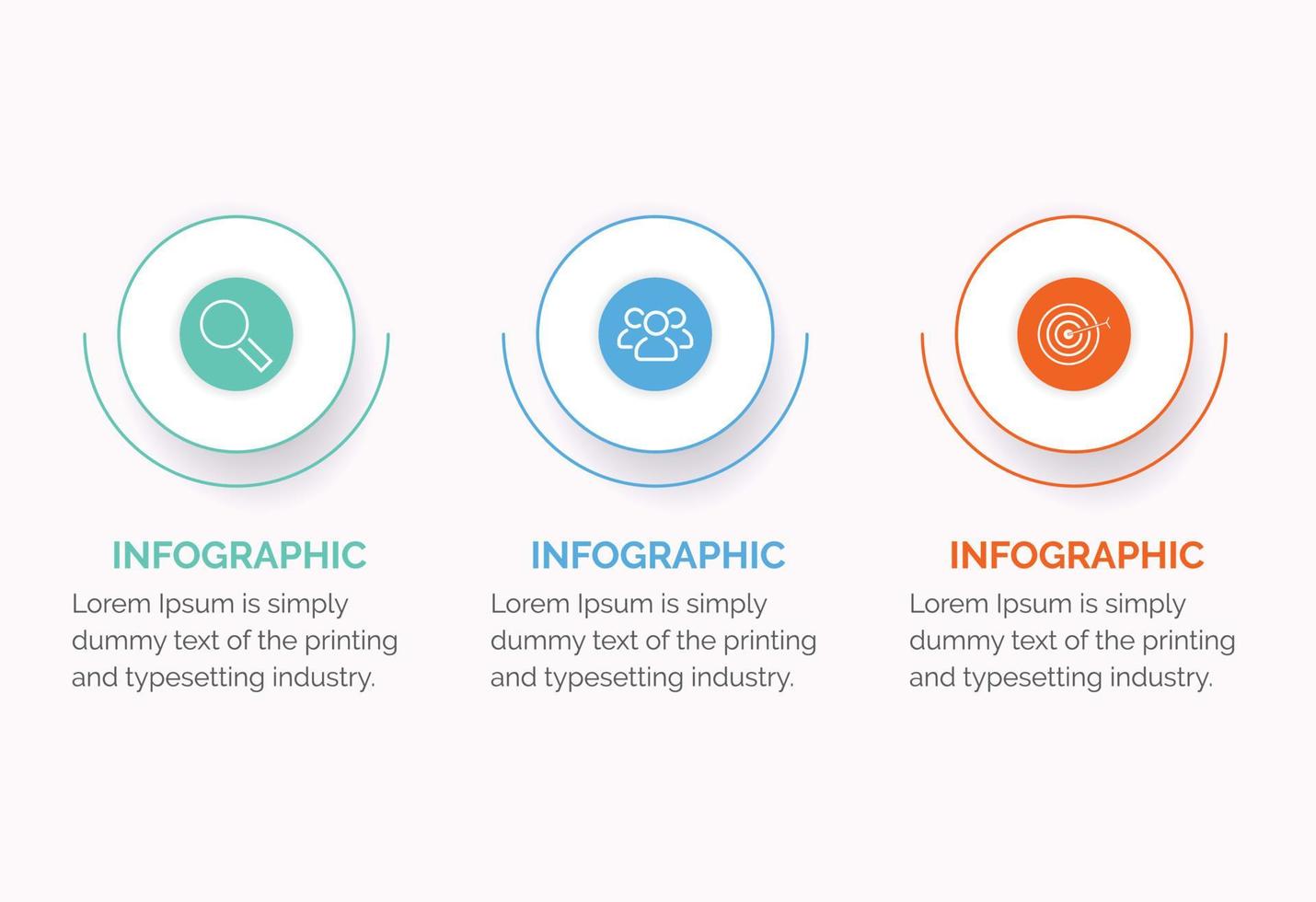 Business data visualization. Process chart. Abstract elements of graph, diagram with 3 steps, options, parts or processes. Creative concept for infographic vector