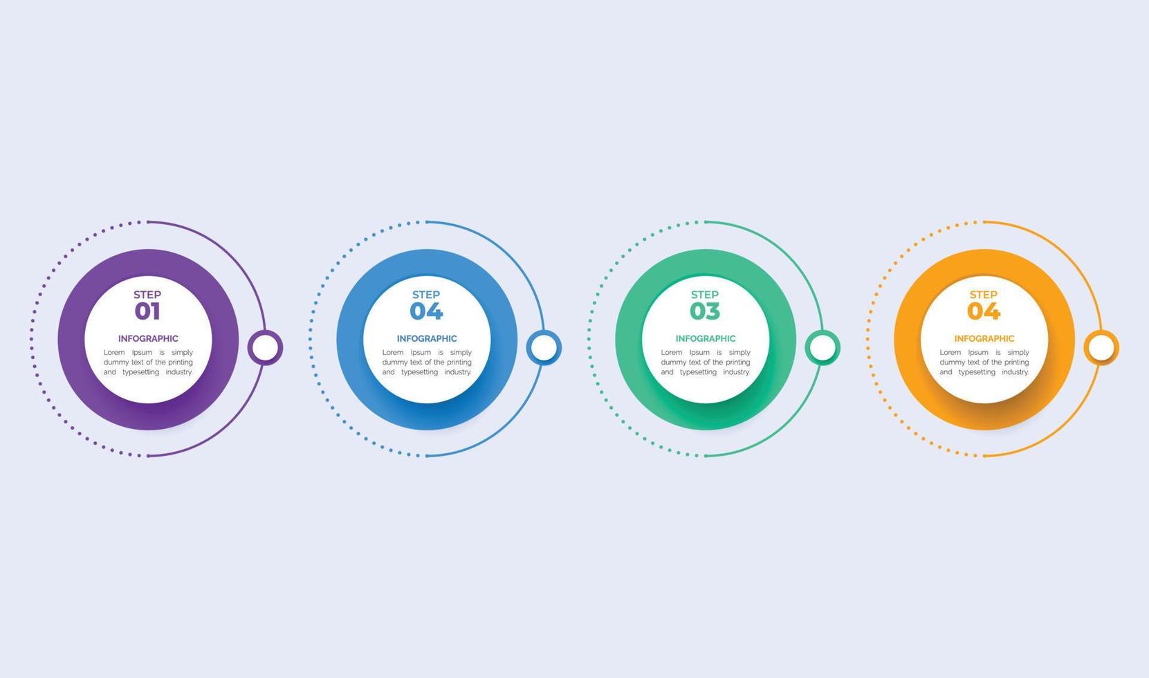 Business data visualization. Process chart. Abstract elements of graph, diagram with 4 steps, options, parts or processes. Creative concept for infographic. vector