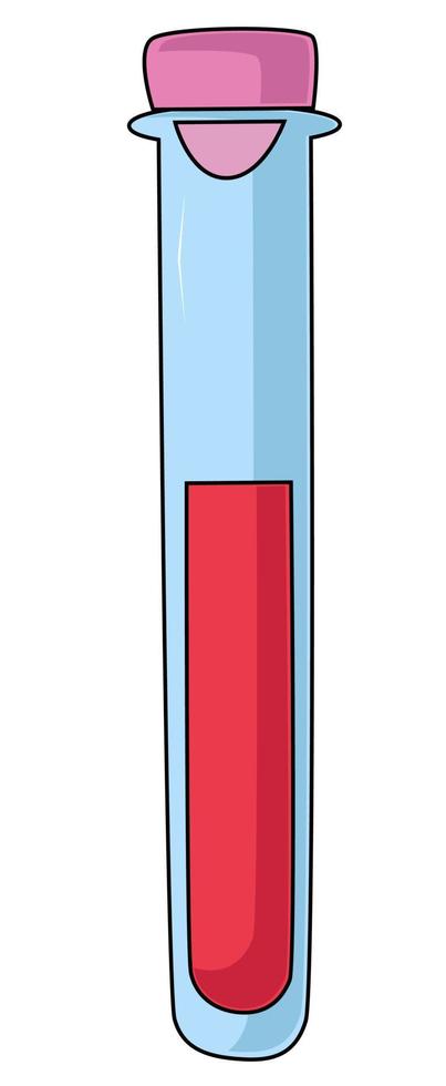 An empty test tube for blood collection, tests. vector