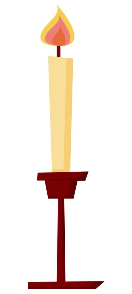 House design, interior, lighting concept. The candle is high. vector