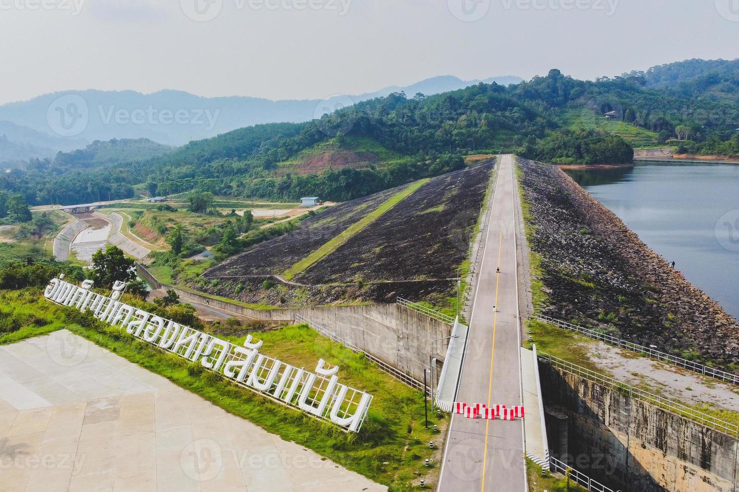 Reservoirs in Ranong Province Thailand's quaint beauty is a tourist attraction. Thailand tourism concept and water resource management photo