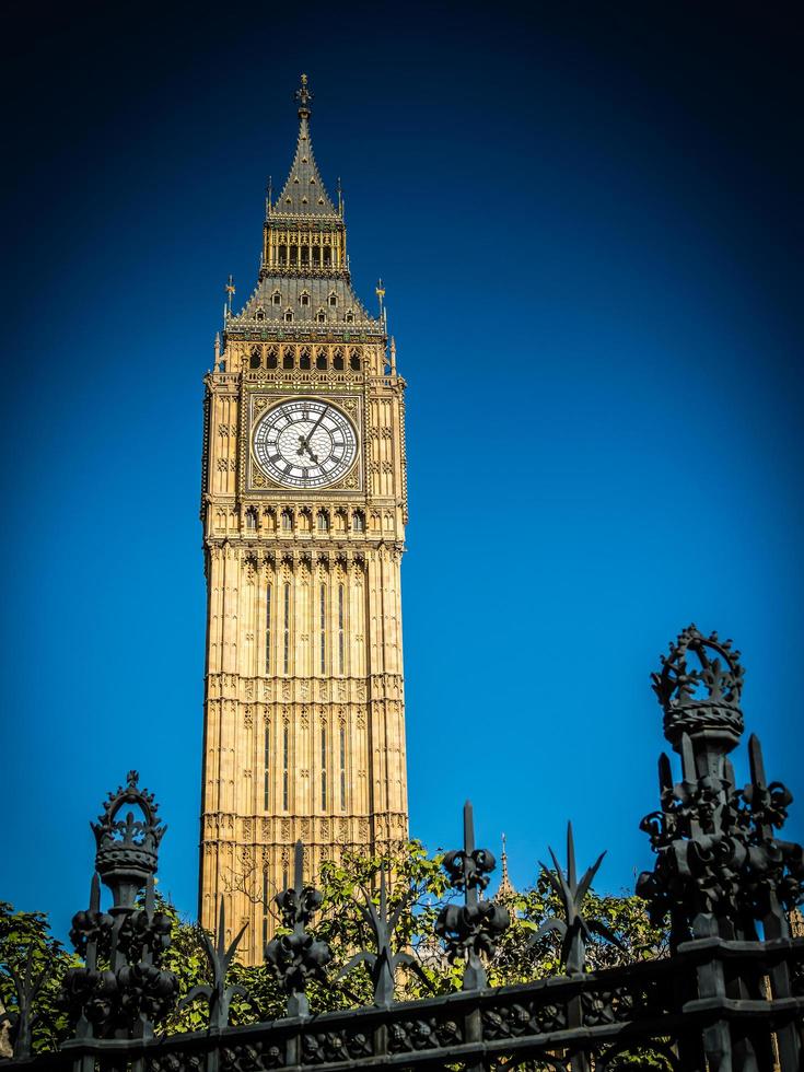 London, Uk, 2016. View of a Sunlit Big Ben photo