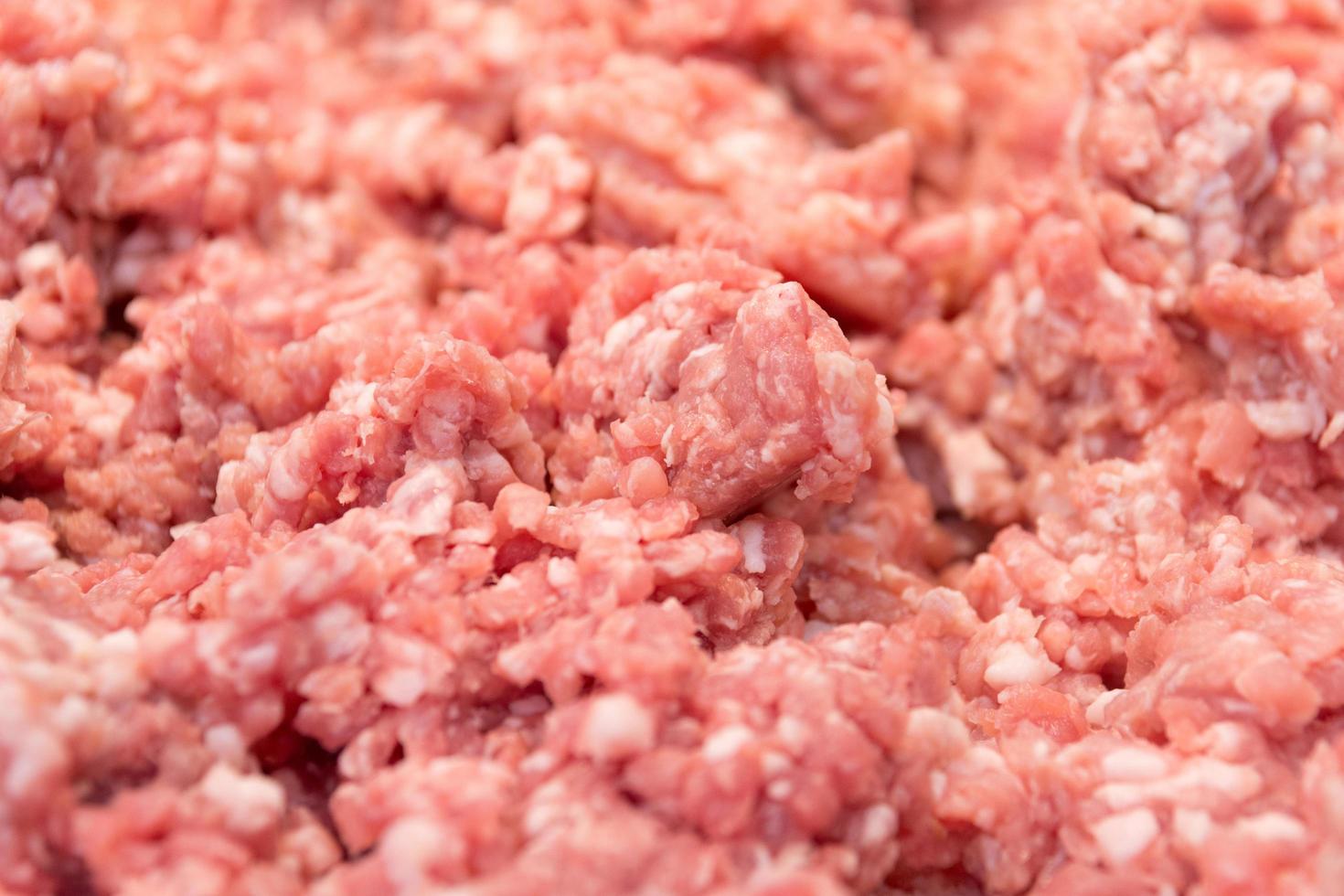 Crushed pork sold in stores. photo