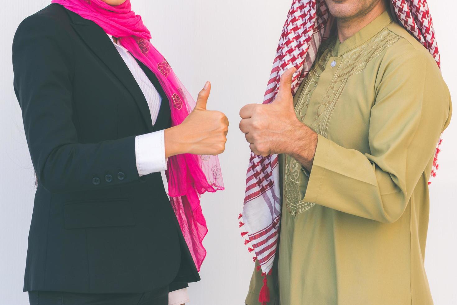 Arabic Business Couple Working In Office photo