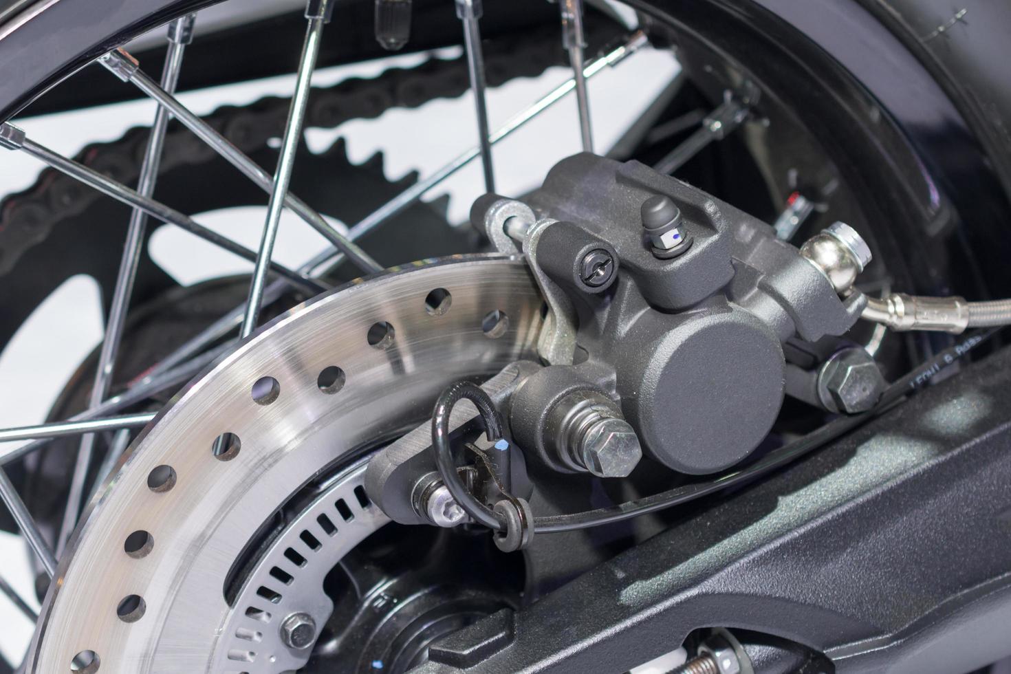 Motorcycle disk brake system photo