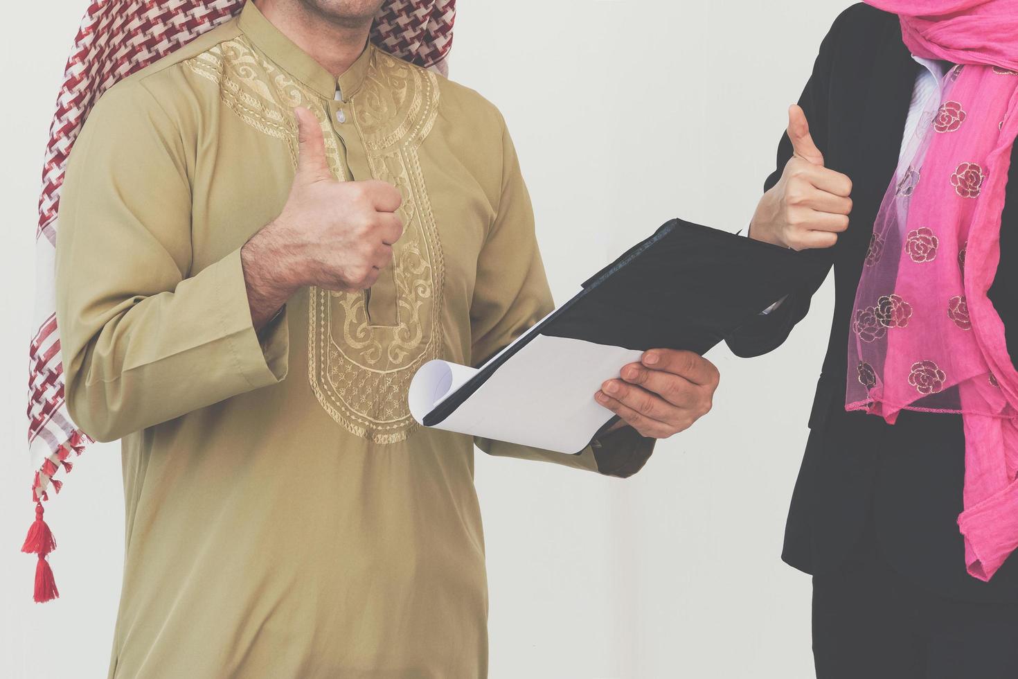 Arabic Business Couple Working In Office photo