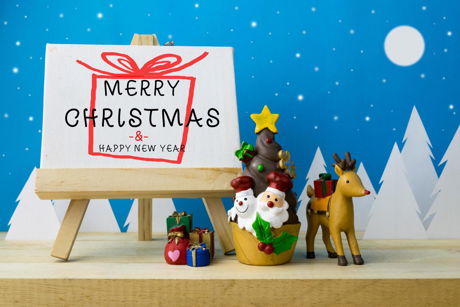 Photo frame and Children toys for christmas decoration.