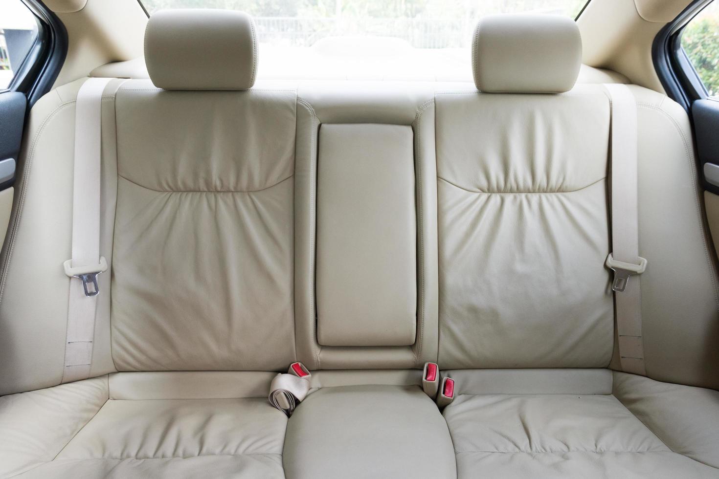 Back passenger seats in modern luxury car photo