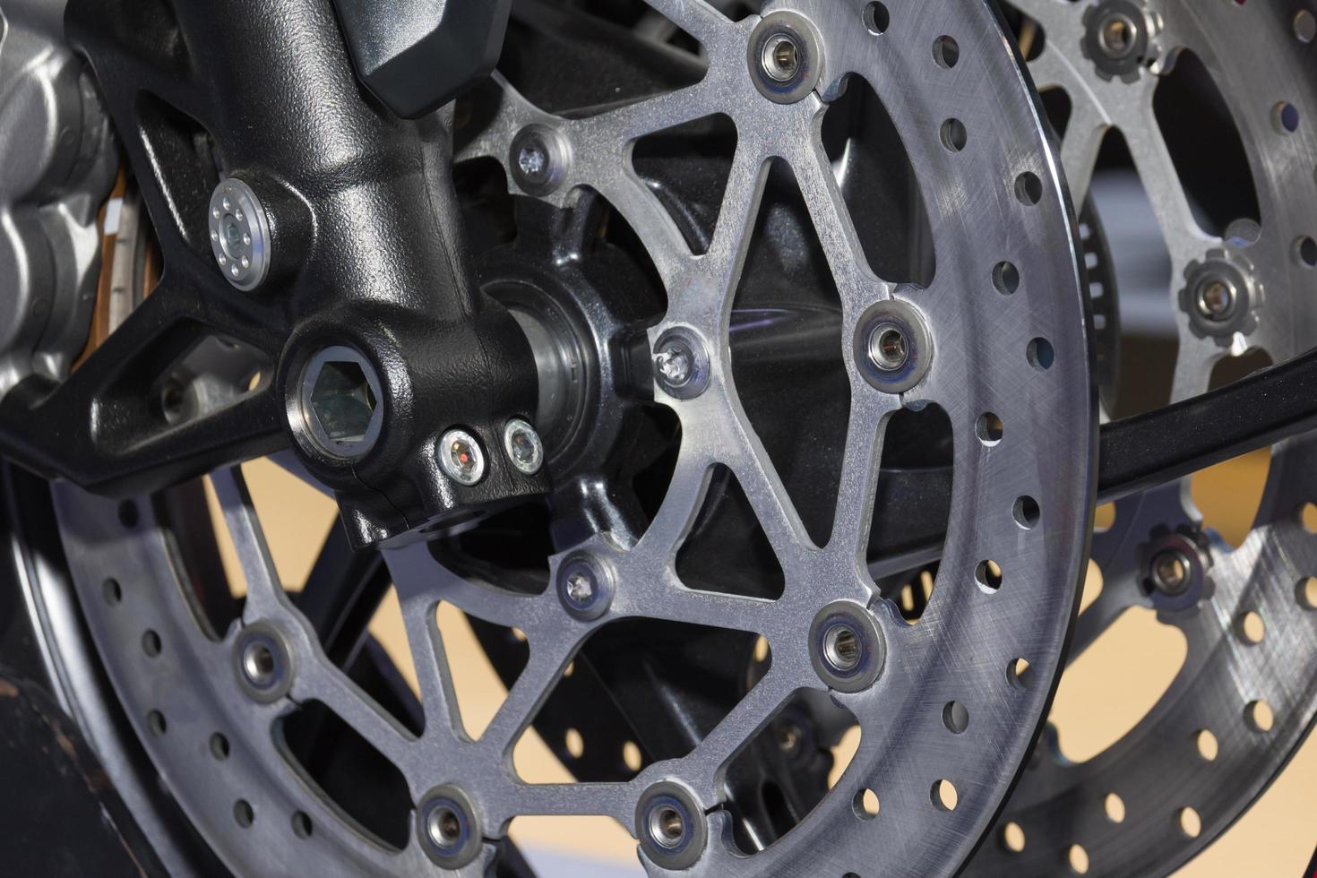 Motorcycle disk brake system photo