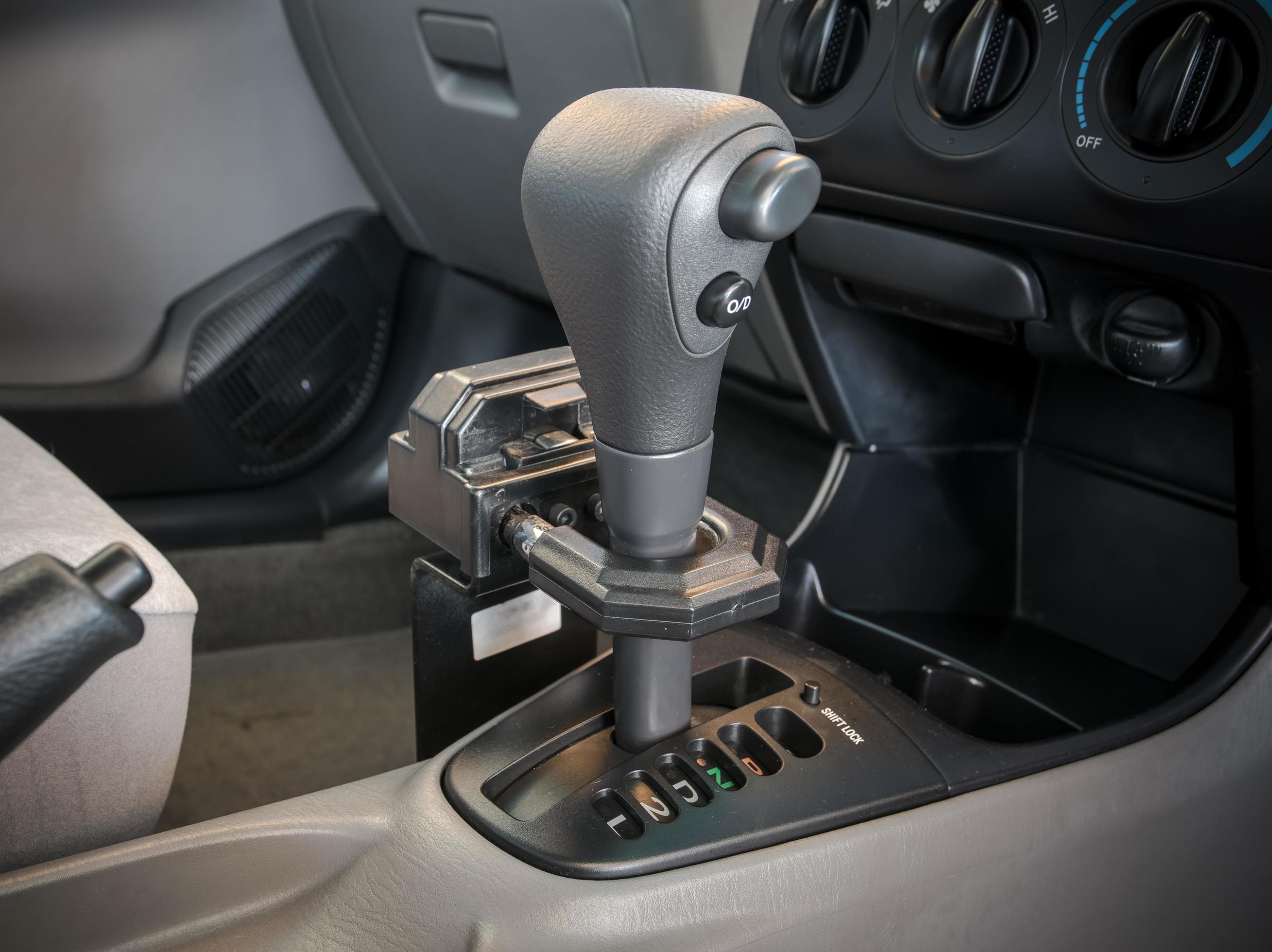Iron lock on automatic gear shift 7183250 Stock Photo at Vecteezy