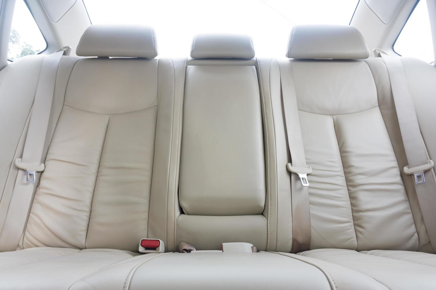 Back passenger seats in modern luxury car photo
