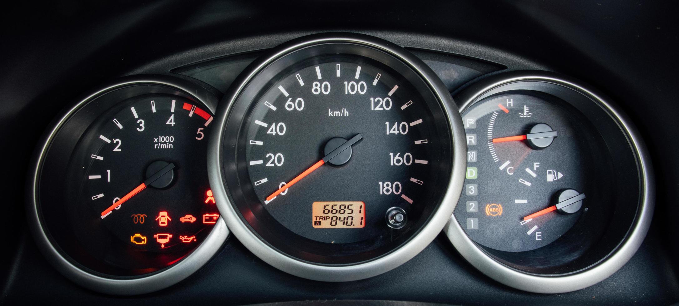 closeup car dashboard photo