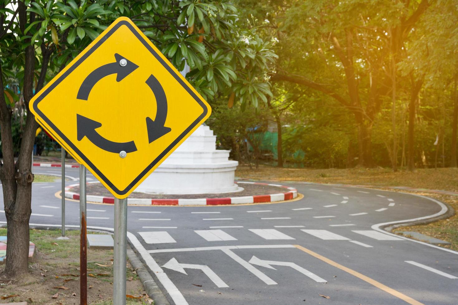 Roundabout Sign Stock Photos, Images and Backgrounds for Free Download