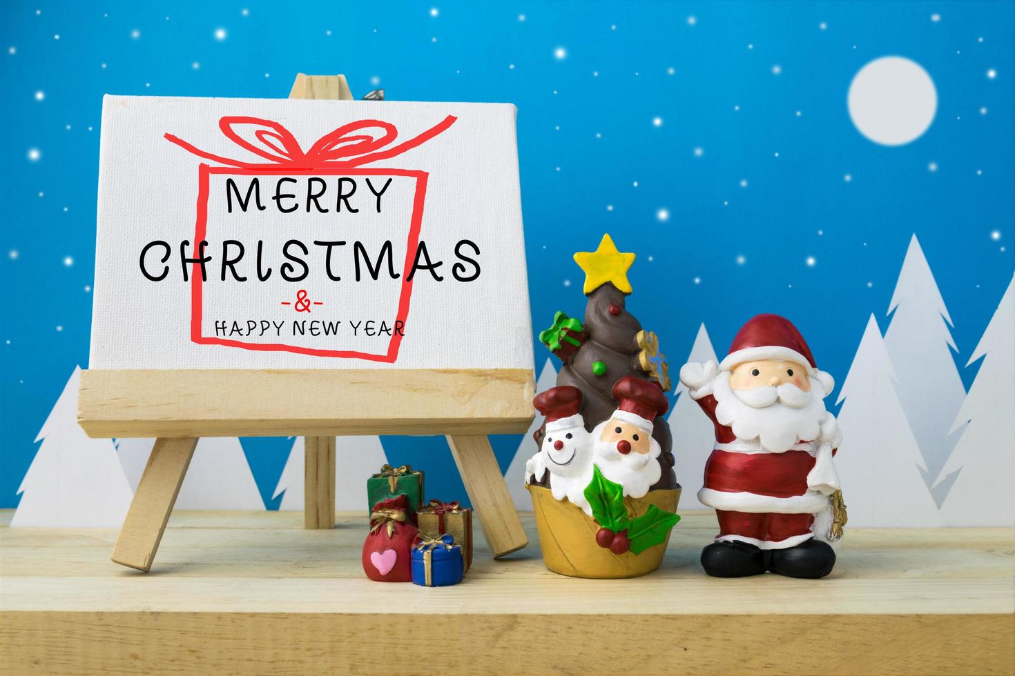 Photo frame and Children toys for christmas decoration.