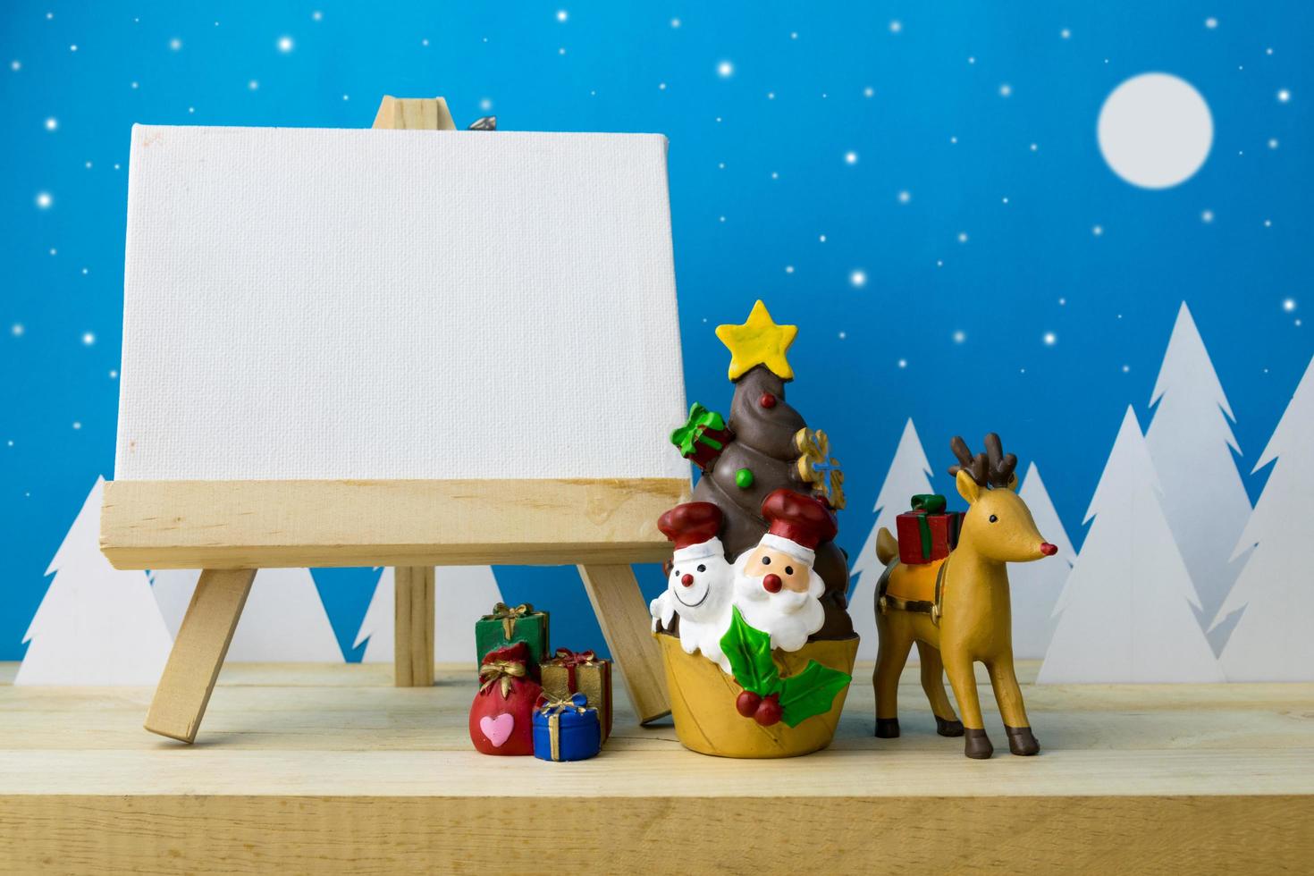 Photo frame and Children toys for christmas decoration.