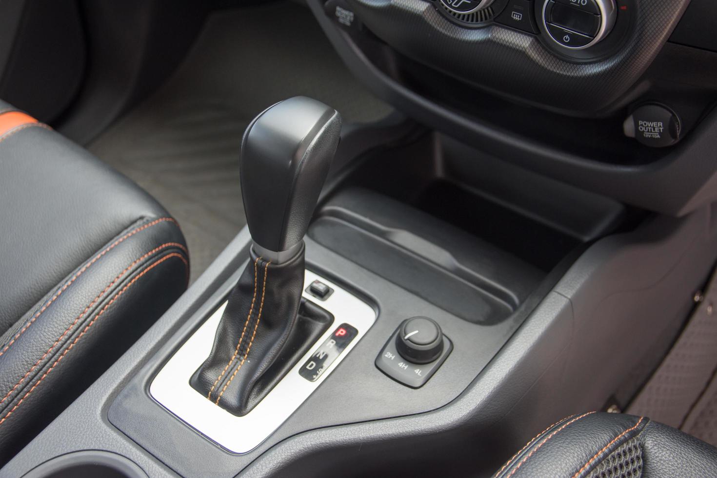 Automatic gear stick inside modern car photo