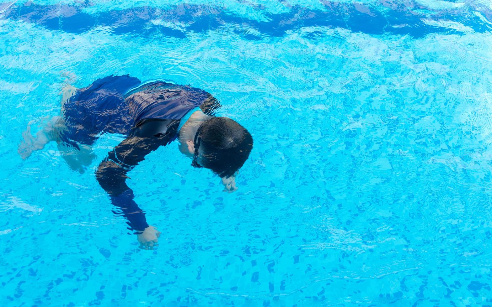 Young boy drowning in the pool 7184342 Stock Photo at Vecteezy