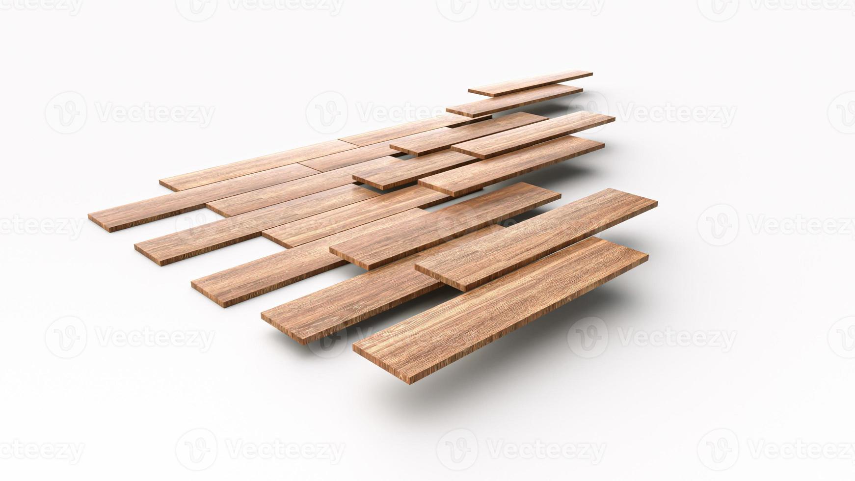 wood flooring installation fixing parquets on floor. 3d Illustration about construction photo