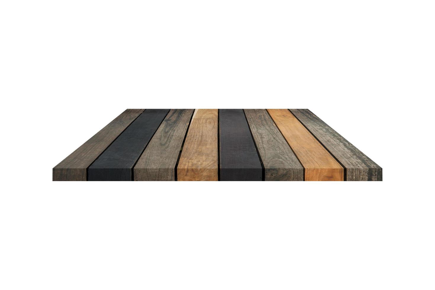 Wood shelf isolated on white background with clipping path. photo
