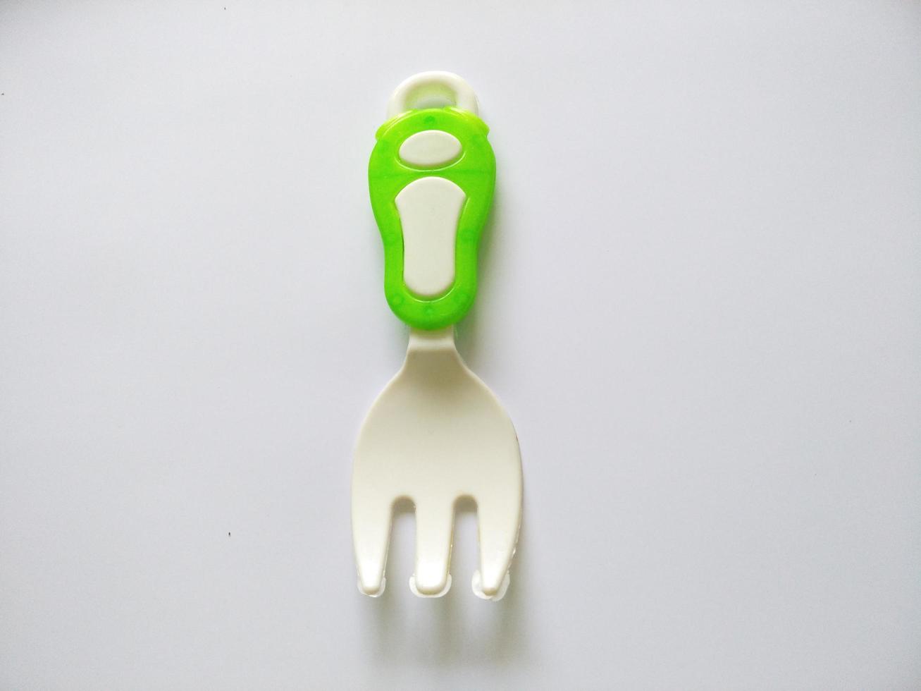 tenedor verde para niños objeto foto
