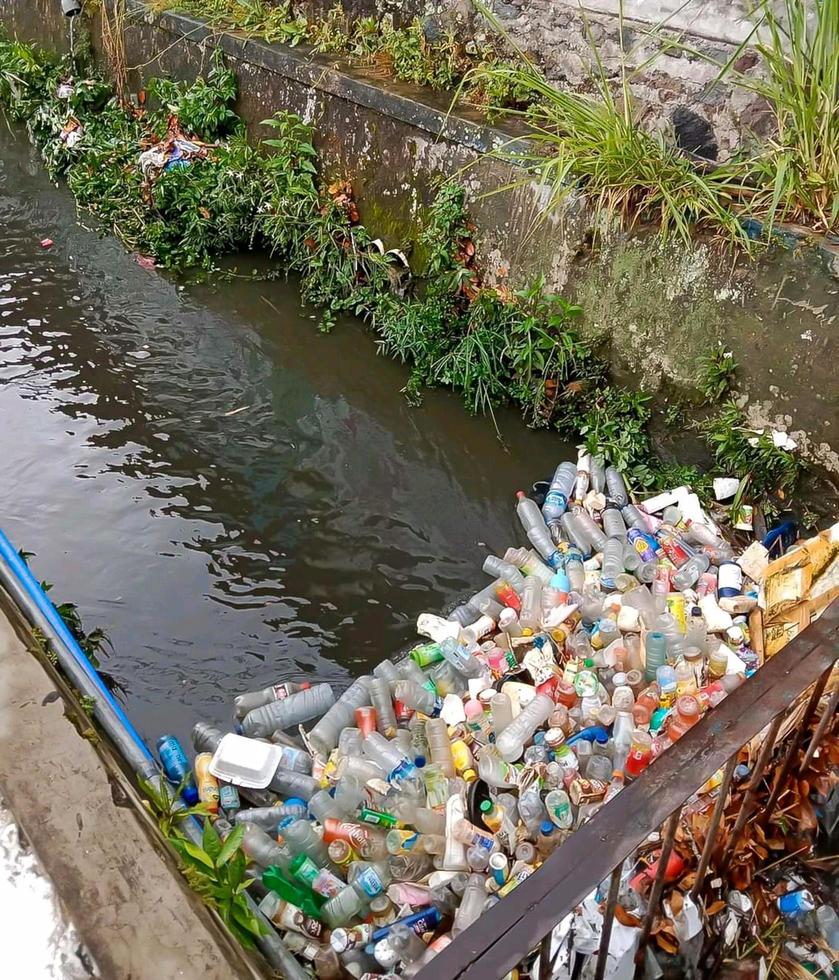 pile of garbage in drains photo