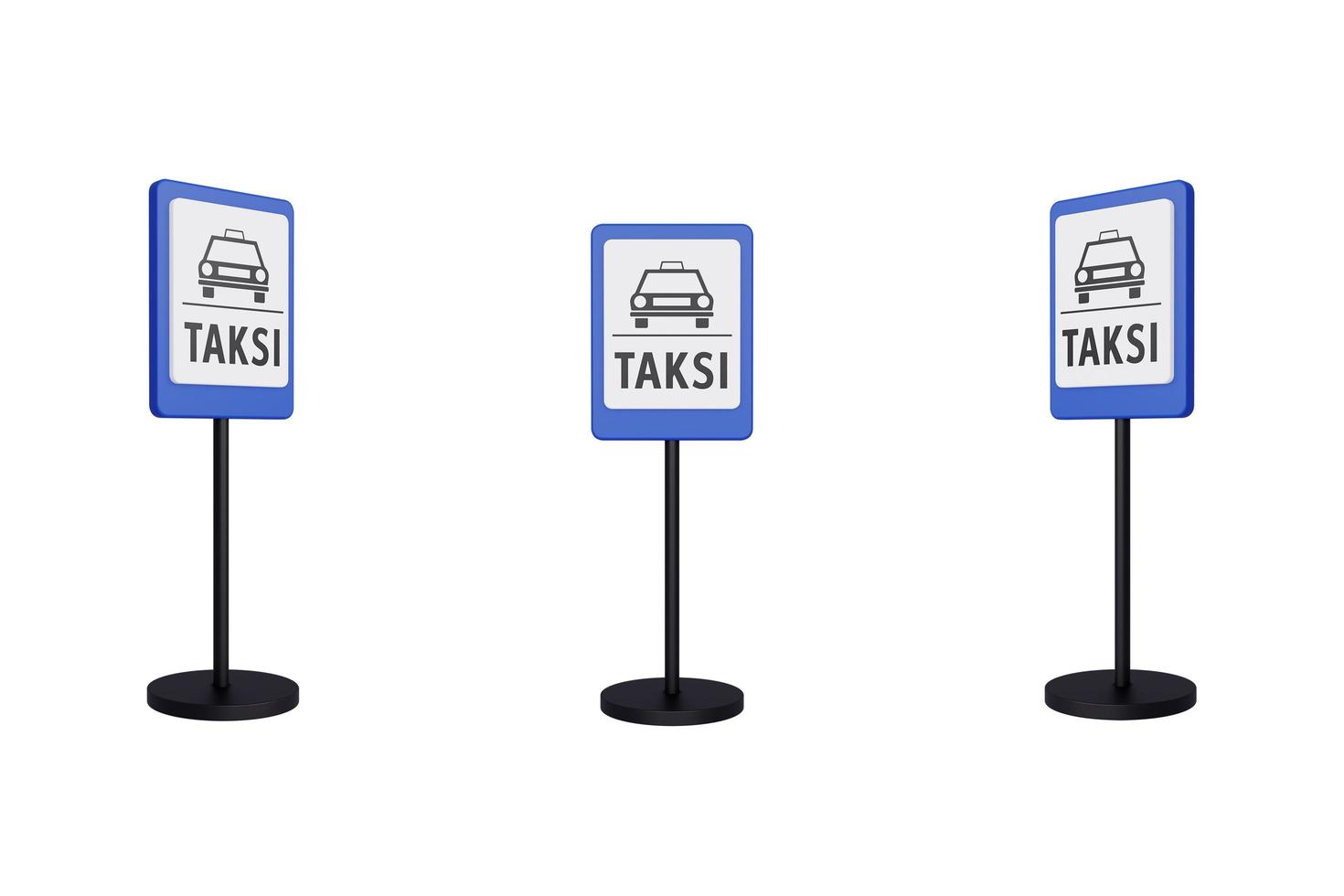 3d render illustration traffic signs of Taxi stand photo