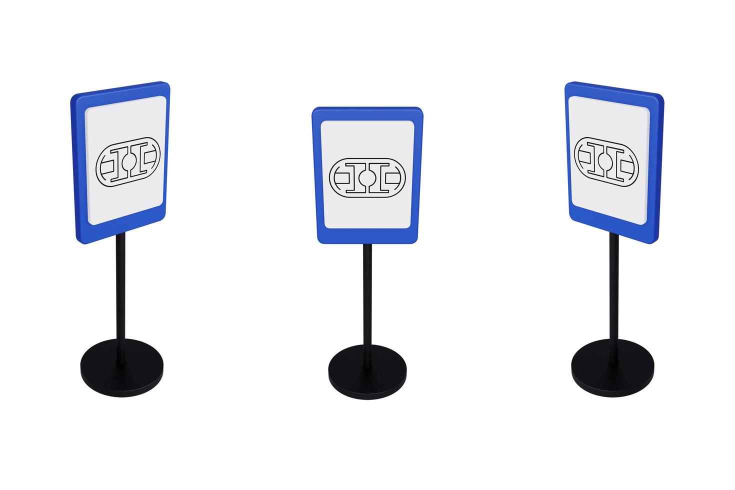 3d render illustration traffic signs of Stadium photo