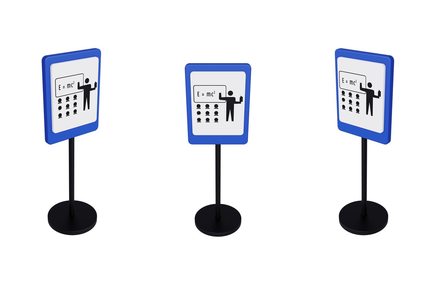 3d render illustration traffic signs of School photo