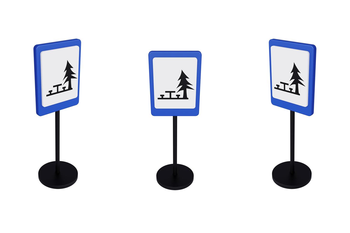 3d render illustration traffic signs of Park photo