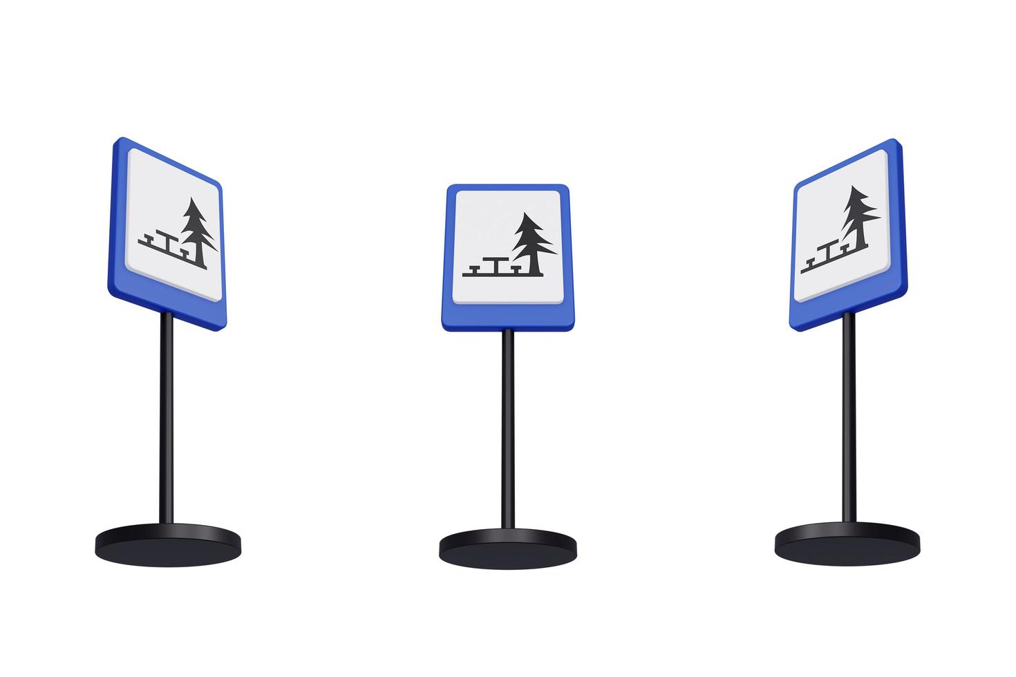 3d render illustration traffic signs of Park photo