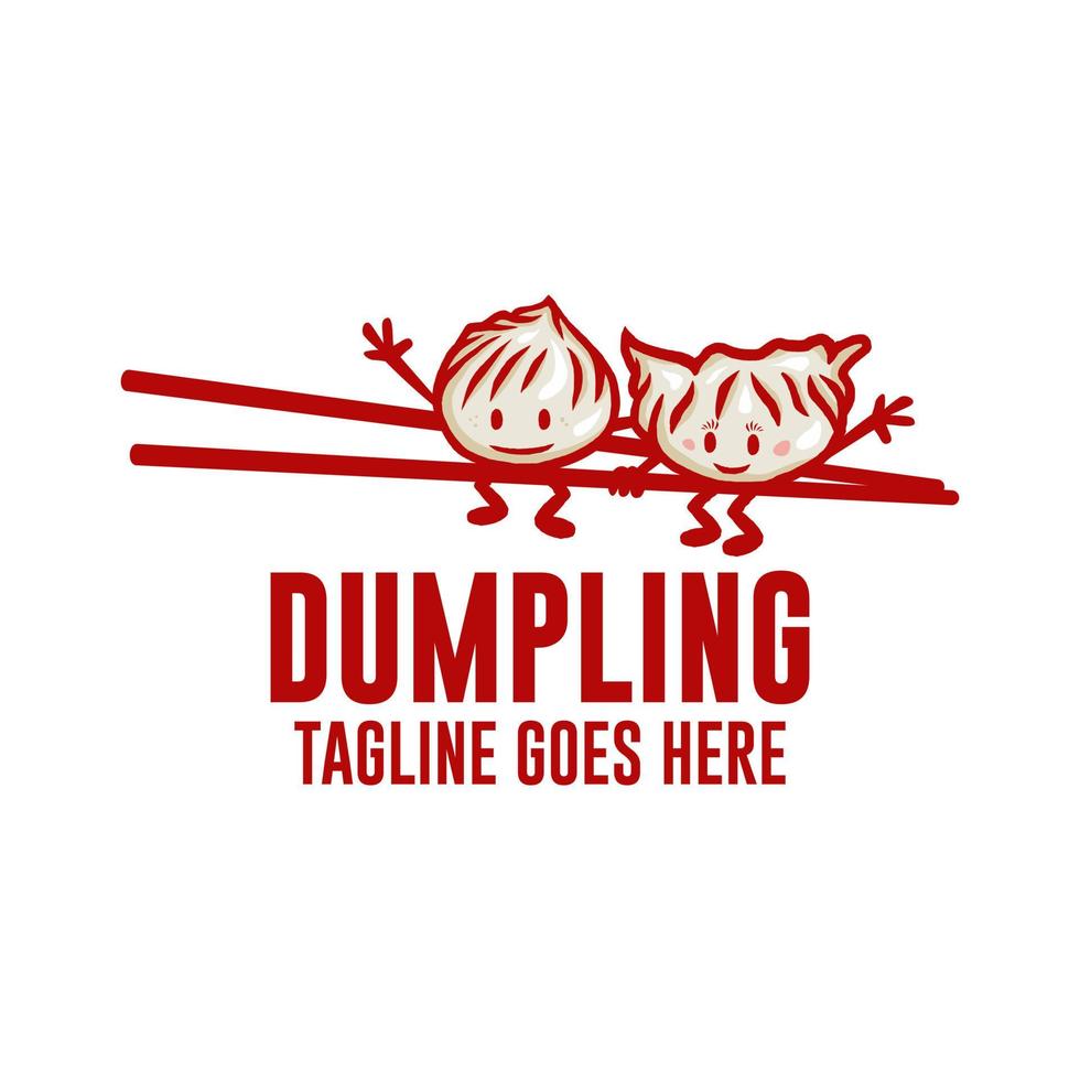 Cute cartoon Dim Sum doodle drawing. Traditional Chinese dumplings with funny smiling faces. Design element for logo, poster, card, banner, emblem, t shirt. Vector illustration