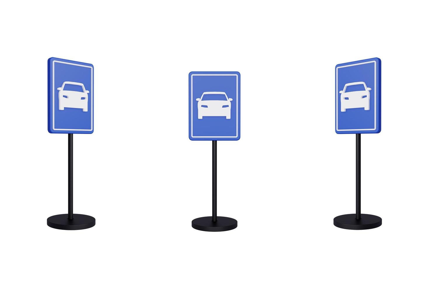 3d render illustration traffic signs of Motorized vehicles only photo
