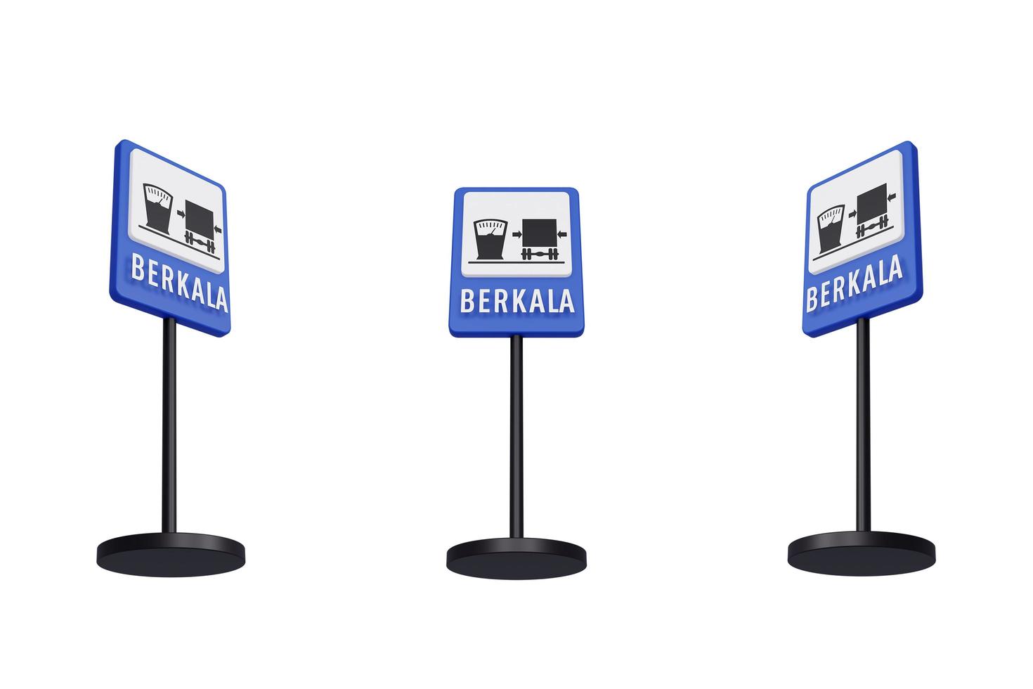 3d render illustration traffic signs of Scheduled service station photo