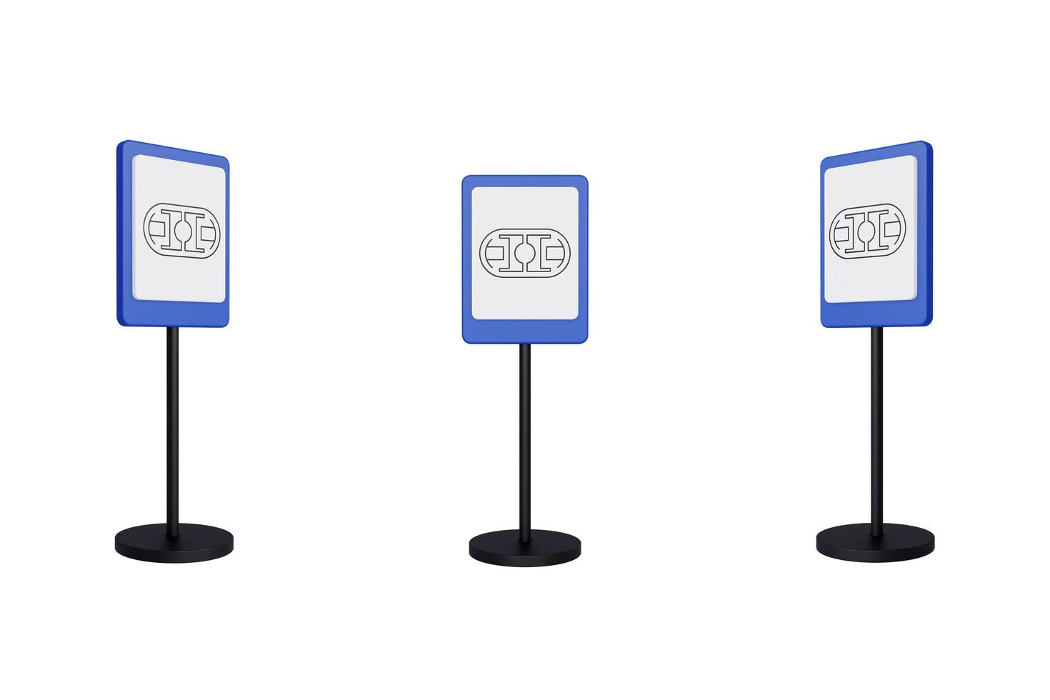 3d render illustration traffic signs of Stadium photo