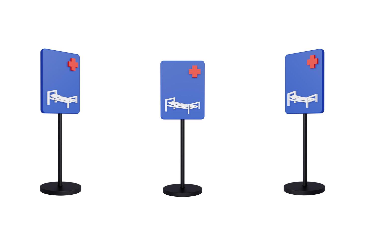 3d render illustration traffic signs of Pharmcy hospital photo