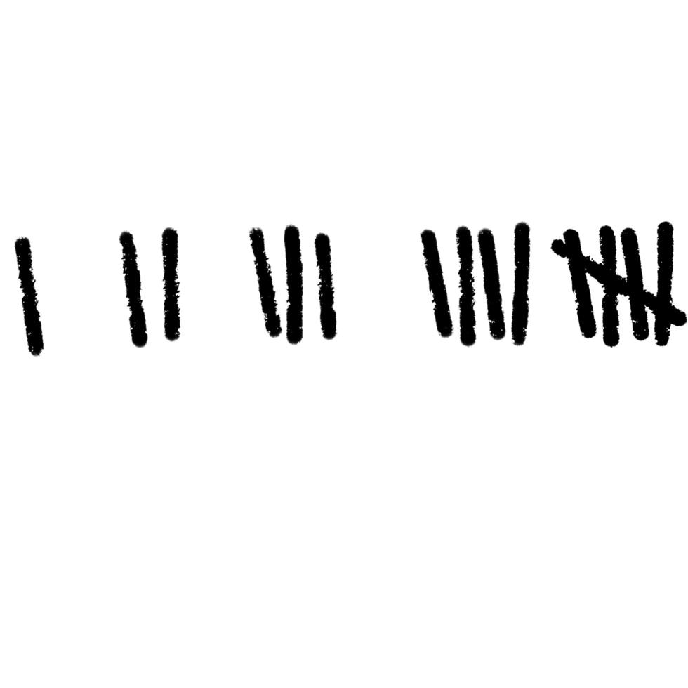 Tally marks. Prison sticks lines counter vector